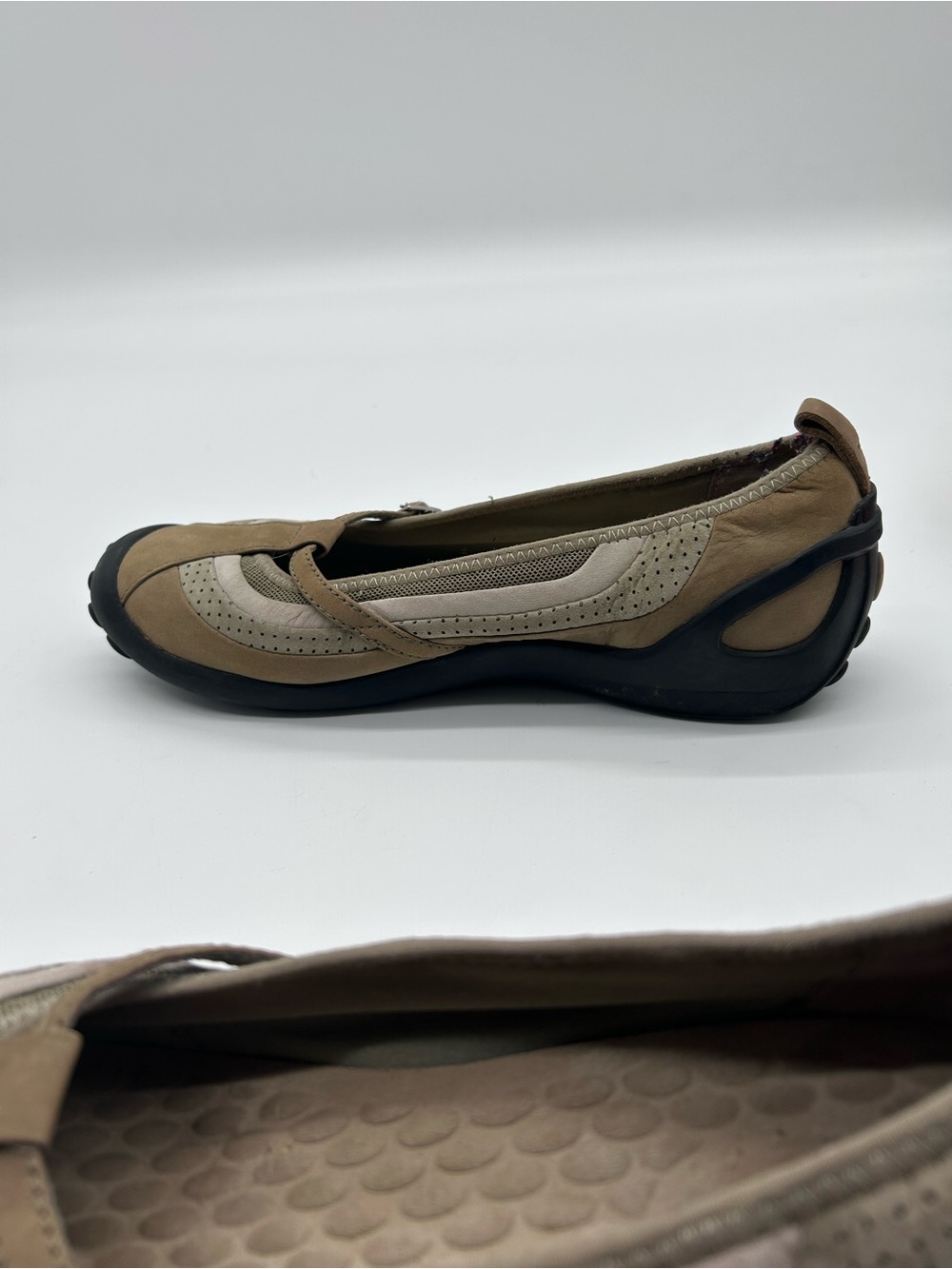 Clark’s Privo Brown Leather And Mesh Slip-On Mary Jane Flats size 8 - Picture 4 of 8